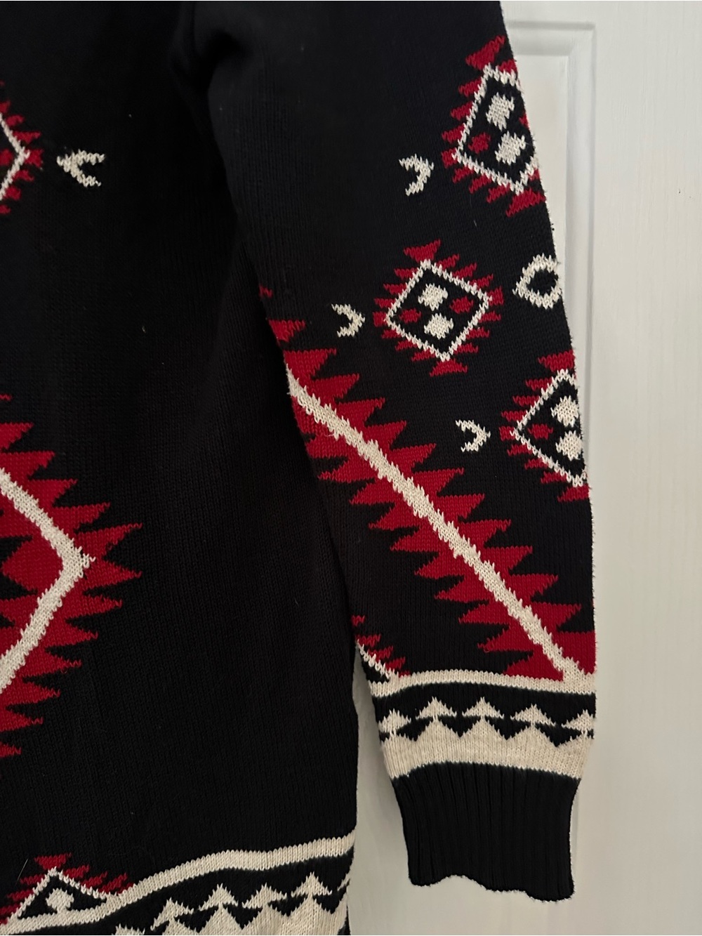 Lauren Ralph Lauren Southwestern Aztec Open Cardigan Sweater XL - Picture 5 of 10